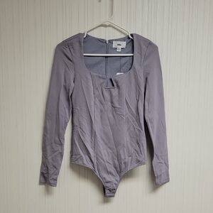 Olia Long Sleeve Bodysuit grey, women's Sz Medium. New With Tags